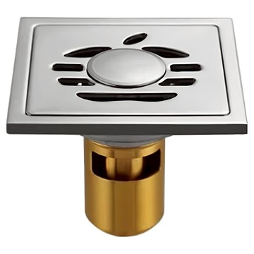 不鏽鋼方形深水銅芯地漏  10 x 10cm  1個