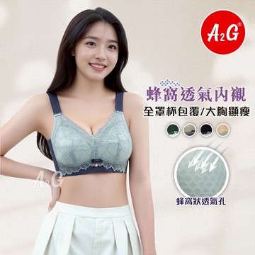 【A2G】隔日到貨【蜂窩透氣孔、無鋼圈內衣】  加大46碼 大罩杯內衣 調整型內衣 無痕 高脅邊 四排四扣 3024