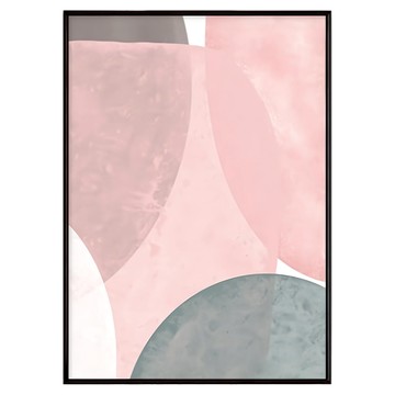 Boluo 菠蘿選畫所 幾何圓 粉彩 APGS3432B  30 x 40cm  黑色