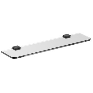 典雅黑不銹鋼玻璃置物平台