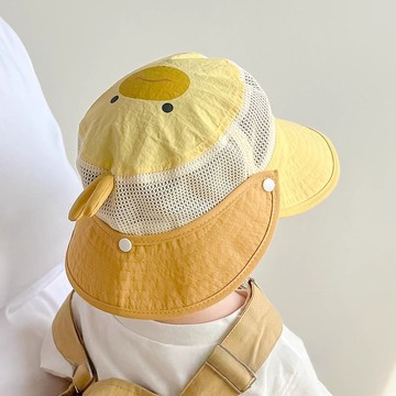 嬰兒帽子 夏季嬰兒遮陽帽 寶寶漁夫帽 男童女寶寶網大簷 可拆披肩 兒童帽子 透氣速乾 太陽帽 防曬帽