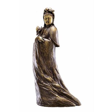 【開運陶源】即將絕版!  莊清勳銅雕 (觀音 觀自在)