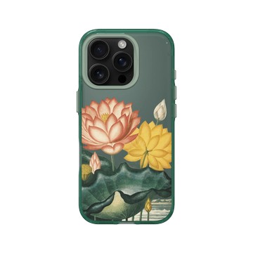 iPhone 16 Pro Clear 憂墨綠 - The British Library - 花之殿 ‧ 蓮