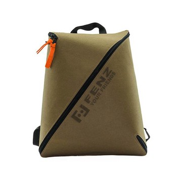 義大利獨家進口精品 - FENZ 超輕防潑濺 一體成形後背包(麂皮淺棕色)