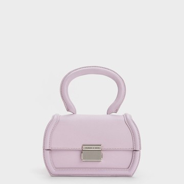 Leona 金屬壓釦手提包