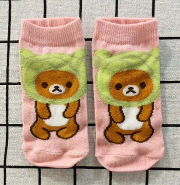 【震撼精品百貨】Rilakkuma San-X 拉拉熊懶懶熊 襪子13 18CM-粉*36173 震撼日式精品百貨