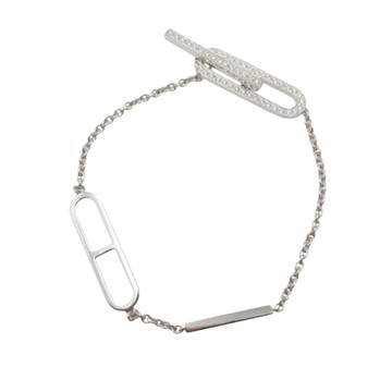 HERMES 愛馬仕 18K白金 Eva Chaine d ancre 手鍊 【二手名牌BRAND OFF】