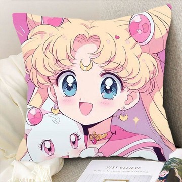 🌸日漫🌸美少女戰士 全系列周邊 月光仙子 美少女戰士抱枕靠墊粉嫩可愛水冰月野兔動漫周邊牀上沙發裝飾枕頭
