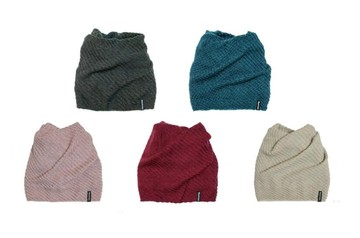 【【蘋果戶外】】山林 12H67 針織保暖圍脖兩用帽 圍脖 保暖帽 秋冬 Mountneer 粉紅 杏色 黑 酒紅 土耳其藍