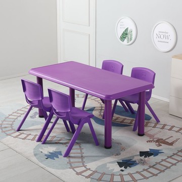 幼兒園兒童桌椅套裝 家用升降塑料課桌 寶寶遊戲學習桌 小長方桌防滑椅 可調節高度桌椅 早教益智桌組合