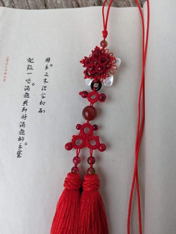 中式古典掛飾掛墜流蘇穗子深海貝雕水晶瑪瑙繩結配飾