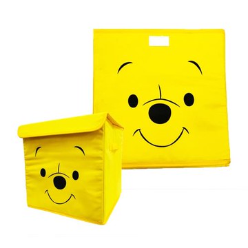 網狐家居-迪士尼Disney 小熊維尼 方形摺疊收納箱 衣物整理箱 換季收納 收納盒 置物箱 正版授權 [現貨]