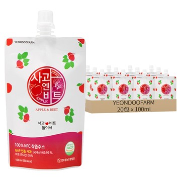 YEONDOOFARM 莊園好農 好農蘋果+甜菜汁  100ml  20包