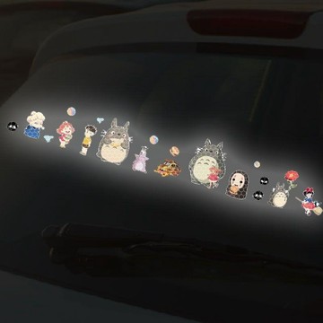 日系車貼💫 卡通動漫龍貓車個性創意摩托車反光貼紙劃痕電動車汽車遮擋裝飾 汽車装饰贴