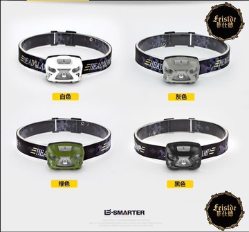 LED強光頭燈充電超亮感應迷你夜釣魚礦燈頭戴式鋰手電筒戶外打獵【摩可美家】