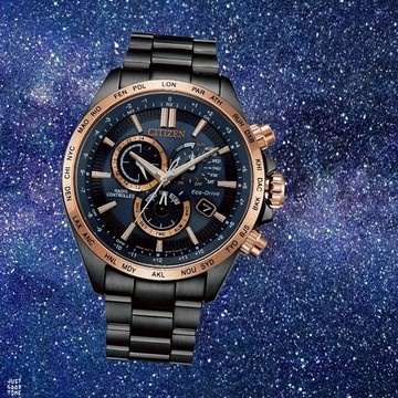 CITIZEN_星辰亞洲限定款 光動能電波對時萬年曆時尚腕錶 CB5956-89L