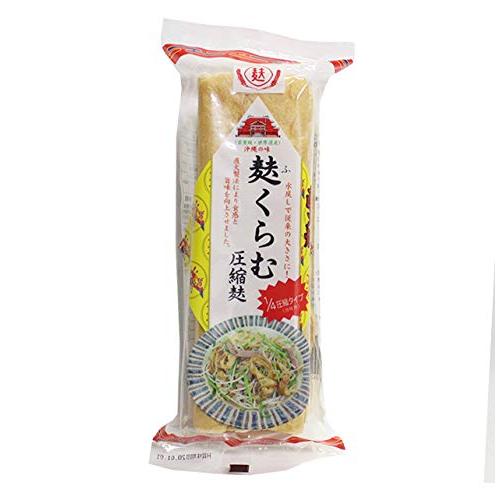 沖縄の味 麩くらむ圧縮麩 3枚入り*8袋 かりゆし製麩 4圧縮タイプ 4圧縮タイプ 水戻しで従来の大きさに