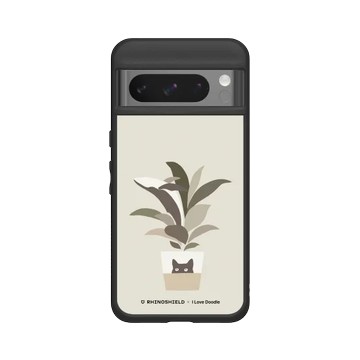 Pixel 8 Pro SolidSuit 黑 - ilovedoodle (Lim Heng Swee) - Cat and Plant - 鯨魚在哪裏