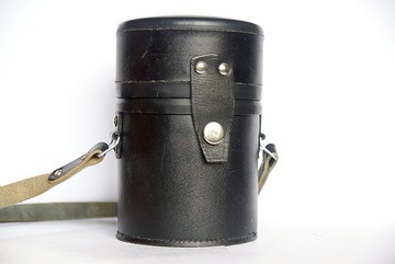 Mir-38B 黑色鏡頭盒硬殼帶皮革錶帶 蘇聯
