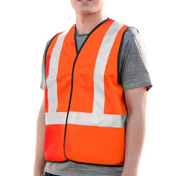 多功能透氣安全反光背心  XL FREE  螢光橘  1件