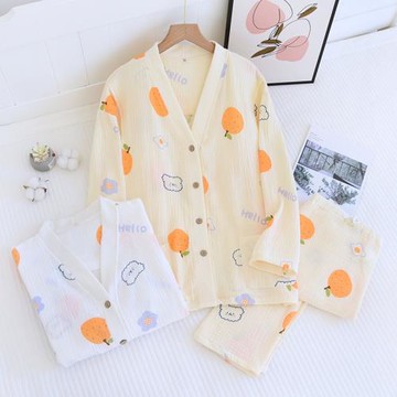 春秋純棉紗布孕婦睡衣女月子服夏季產后產婦住院哺乳懷孕期家居服