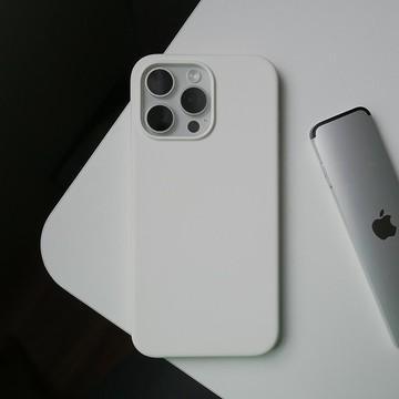 萊選｜白色全包液態硅膠防摔磁吸手機保護硬殼適用于蘋果iPhone15ProMax簡約