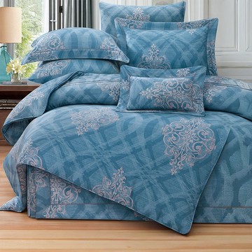 薄床包兩用被4件組 四角被套內綁繩 有床頭床尾ㄇ字型鬆緊帶  雙人  克魯瓦  被套 + 床墊套 + 枕套組