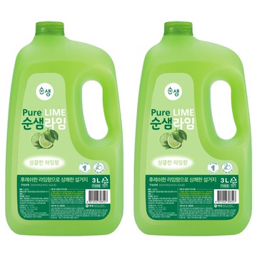 Soonsaem 蔬果碗盤洗潔劑 萊姆香  3L  2瓶