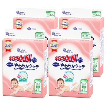 GOO.N 大王 日本境內版 SJ柔觸肌系列 黏貼型尿布  248片  S