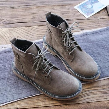 ins秋冬馬丁靴女英倫風新款平底百搭圓頭女靴子復古韓版短靴女鞋