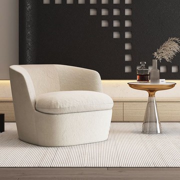 免運 可開發票 北歐單人沙發現代簡約全拆洗布藝單人椅客廳臥室陽臺羊羔絨休閑椅