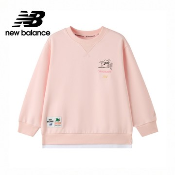 【New Balance】 NB 童裝長袖衛衣_中性_粉色_7ZG1205WCL