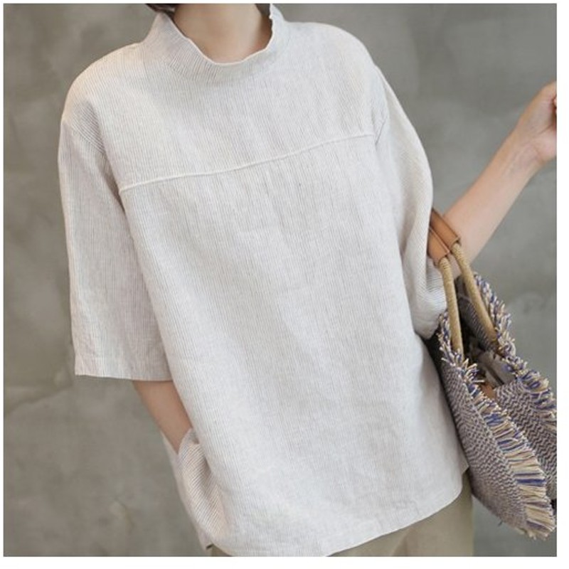 ブラウス レディース 大人 40代 50代 60代 ファッション 女性 上品 ベージュトップス 無地 半袖 夏 大人 ミセス 通販 Lineポイント最大0 5 Get Lineショッピング