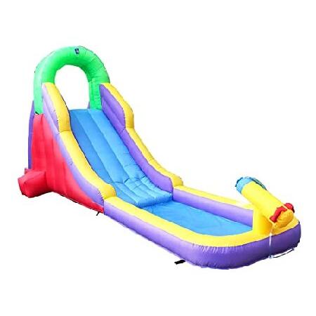 Backyard Kids Inflatable Water Slide for Kids 19.7 x 6.6 x 9.5 Ft Residential Backyard Inflatable Slide for Summer Fun Rainbow Slide w  Water Cann