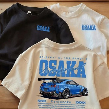 好品质~夏季新款賽車印花男童中大童短袖休閒上衣修身ins卡通車 男童短袖T恤 兒童夏裝 打底衫 運動T恤 韓版上衣
