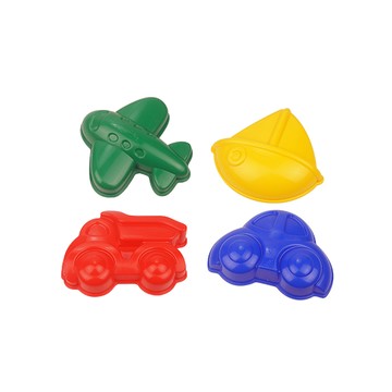 瑞典 Viking toys 夏日沙灘玩沙模具4件組-可愛交通工具82035