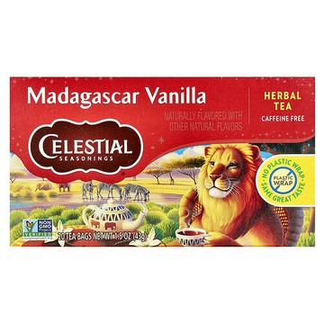 Celestial Seasonings, 草本茶，馬達加斯加香草，無咖啡萃取，20 茶包，1.5 盎司（43 克）