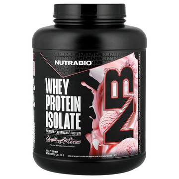 NutraBio, 分離乳清蛋白，草莓冰淇淋味，5 磅（2268 克）