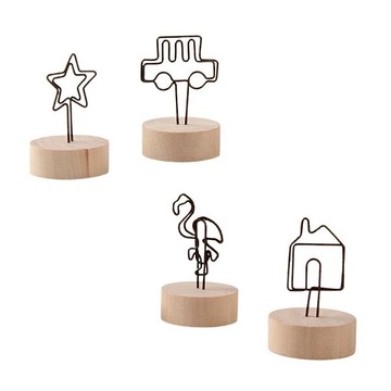 原木名片夾 日系原木名片架名片夾 婚禮小物桌上型謝卡夾留言夾 贈品禮品