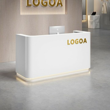 【含稅/免運】 收銀臺小型店鋪柜臺美容院服裝店簡約現代烤漆吧臺公司前臺接待臺