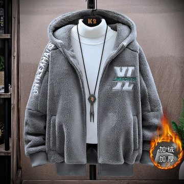 男裝秋冬好物 羊羔絨外套棉衣秋冬季加絨加厚防寒保暖棉服顆粒絨