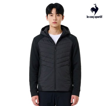 【LE COQ SPORTIF 法國公雞】男款黑色鋪棉外套LKW63298