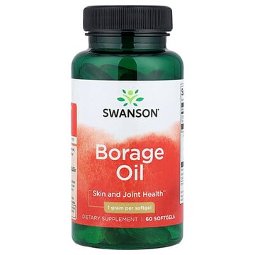 Swanson, 琉璃苣油，1 g，60 粒軟凝膠