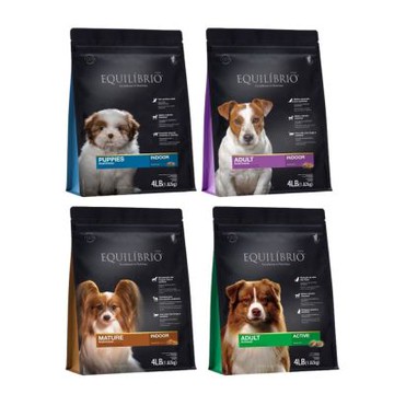 【2入組】EQUILIBRIO尊爵- 機能天然犬糧系列 4lb/1.82kg (狗飼料|狗乾糧|狗主食|低過敏)(買二件送寵物玩具*1包)
