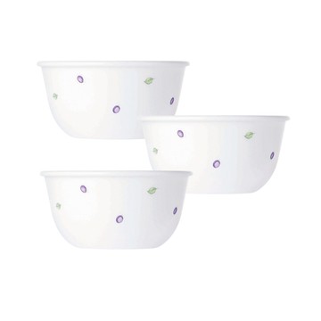 【美國康寧 CORELLE】紫梅3件式小羹碗組