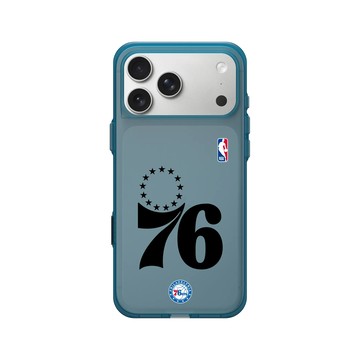 iPhone 17 Pro Max Clear (相機按鈕) 夜幕藍 - NBA - B&W-費城76人 Philadelphia 76ers B&W