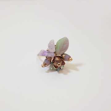 繁花戒指 - 紫綠