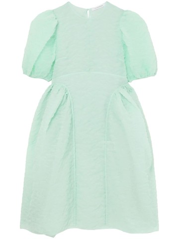 Cecilie Bahnsen - Nimbus Fonda puff-sleeve dress - women - Cotton/Polyamide - 12 - Green