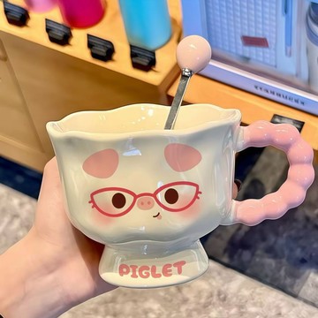 可愛卡通馬克杯  水杯 馬克杯 陶瓷杯 生日禮物 高級感伴手禮杯 創意隨手禮套裝 杯子禮盒 生日禮物交換禮
