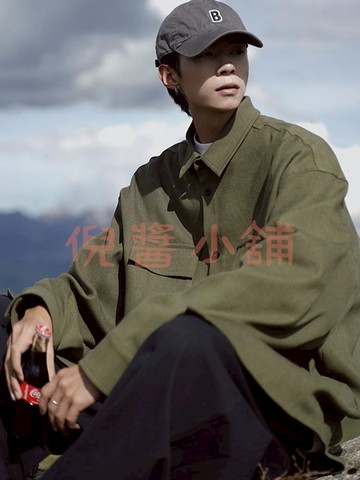 男士短袖襯衫男款工裝夾克寬松大碼美式夏季襯衣外套【倪醬小鋪】